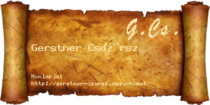 Gerstner Csörsz névjegykártya